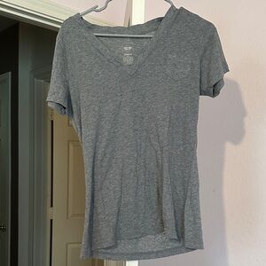 Mossimo Supply Co. Heather Gray V-Neck Tee